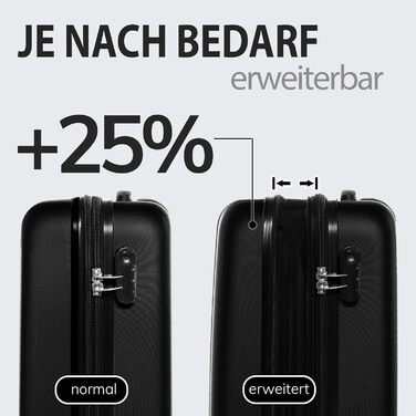 Набір валіз FERGÉ 3 шт. з жорсткого ABS, розширюваний, Toulouse, рожевий (Handgepäck, L, XL)