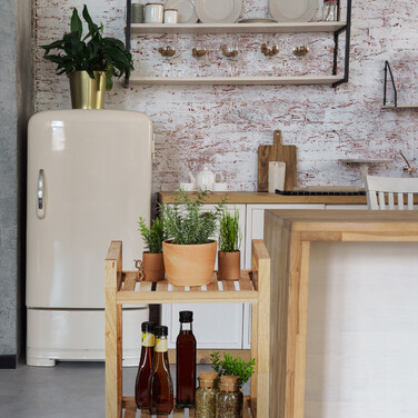 Relaxdays Walnut 3-Tier Shelf