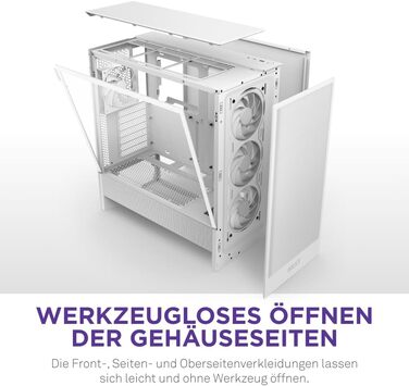 Корпус ПК NZXT H5 Flow White - Mid-Tower з високою вентиляцією та RGB підсвіткою