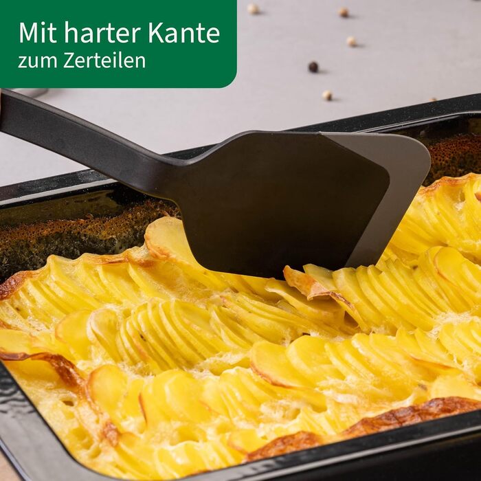 Лопатка кулінарна Fackelmann Chefkoch Premium для панірування, 26.5 см, алюміній, чорна