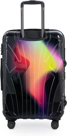 Чохол-валіза Suitline з жорстким корпусом, XL, 96-110 літрів, ABS матовий (Neon Red Yellow, SET)