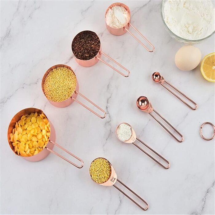 10-Piece Stainless Steel Measuring Spoon and Cup Set, Baking Tools, Coated Measuring Spoon, Kitchen Utensils