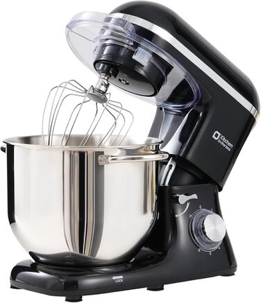 Кухонна машина Küchenmaschine 6.2 л, 1400 Вт, 6 швидкостей, з набором насадок (чорний)