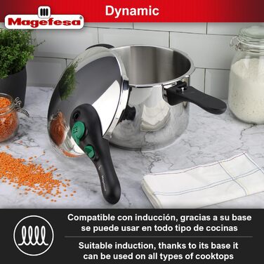 Скороварка Magefesa Dynamic з кошиком, нержавіюча сталь 18/10, енергоефективна, для всіх типів плит, індукція, 5 л
