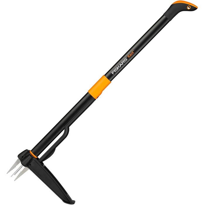 Прополювач бур'янів Fiskars Xact 1 м, нержавіюча сталь, пластикова ручка, чорний/помаранчевий, 1020126
