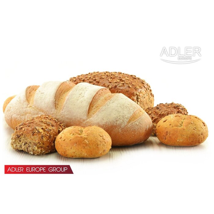 Хлібопічка ADLER AD 6019 біла, 850 Вт