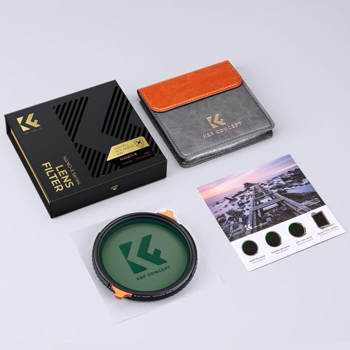 Фільтр K&F Concept Nano-X 37mm 2-в-1: ND та CPL (ND4-ND64)