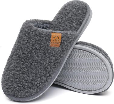 Жіночі м'які капці-тапочки Evshine з ефектом пам'яті (Memory Foam), закриті домашні капці, темно-сірі, розмір 39/39.5 EU