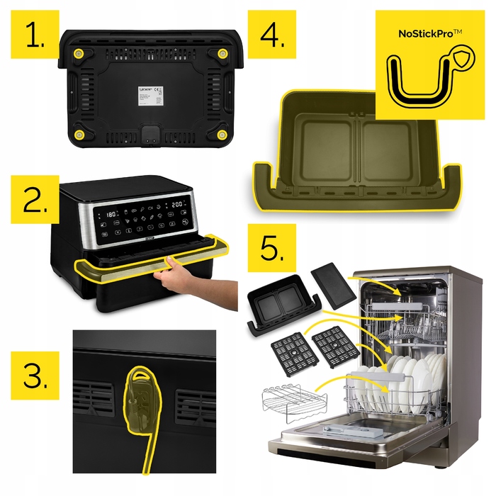 Аерофритюрниця Yoer 11л: 12 програм, 23 аксесуари, 2800 Вт