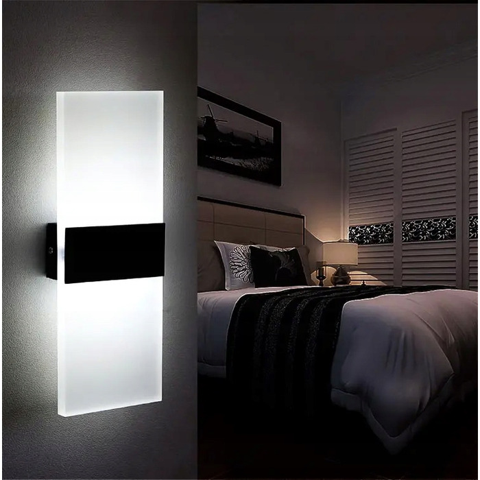 Сучасний настінний LED-бра 12 Вт для інтер'єру, холодне біле світло