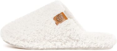 Домашні тапочки Dokela для жінок та чоловіків, зручні, з піною пам'яті, з штучним хутром, легкі, антиковзаючі (46/47 EU, білі)