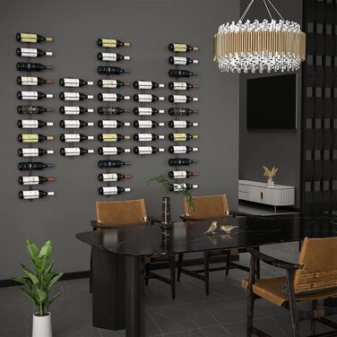 Wall-mounted wine rack for 12 wine bottles, removable wine storage organizer, wall mount, wine bottle display holder, towel rack, used as one or four, for kitchen, bar, or wine cellar.