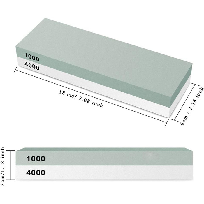Двобічний алмазний точильний камінь Kalolary 1000/4000 для ножів, ножниць, кухонних та туристичних інструментів