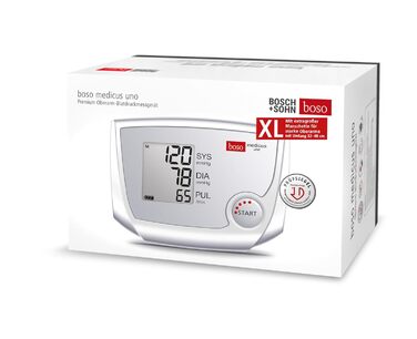 Тонометр на плече Boso Medicus Uno XL з великим дисплеєм та XL-манжетою (32-48 см)