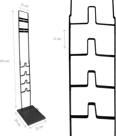 Підставка для акумуляторного пилососа, ручного пилососа, підлогого пилососа: аксесуари, станція зарядки, без свердління, чорний колір