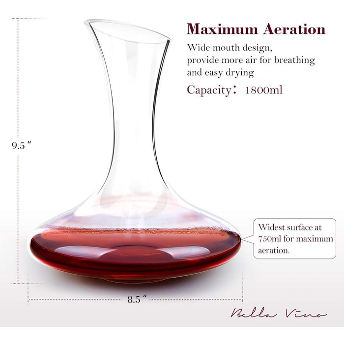 Bella Vino Decanter (1200 ml) (clear 2, 1800 ml)