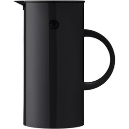 Термос Stelton EM77, 0.5 л, чорний - ізольована кавова/чайни термос з подвійними стінками, скляний вкладиш, магнітний замок, вінтажний дизайн
