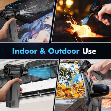 Електричний пилосос IVJ BL08: 4-ступеневий, 180000 об/хв, з акумулятором 10000mAh, USB, для чищення ноутбука, клавіатури, авто та офісної техніки