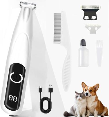 Триммер для собак Pw Trim Pro: тиха, водонепроникна модель для догляду за лапами, очима, вухами та обличчям