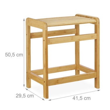 Relaxdays Bamboo Stool