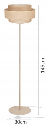 Підлогова лампа Glimex NOWOCZESNA E27 60 Вт, бежева