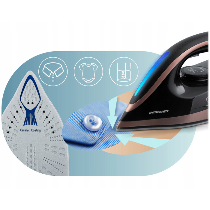 Парова станція-генератор Berdsen, 3000 Вт, з міцним керамічним покриттям