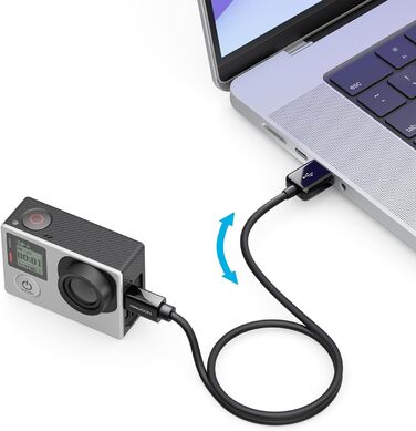 Кабель Micro USB deleyCON 0.15м для Android, смартфонів, планшетів, MP3 плеєрів, камер (Чорний)