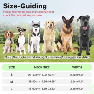 Світлодіодне нашийник для собак Leuchthalsband, водонепроникний, 7 кольорів, регульований, для малих та великих собак, блакитний (зелений, S)