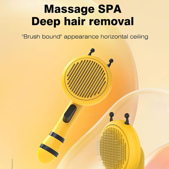 Бурштянна щітка для собак та котів: видаляє підшерсток, розплутує шерсть, масажує