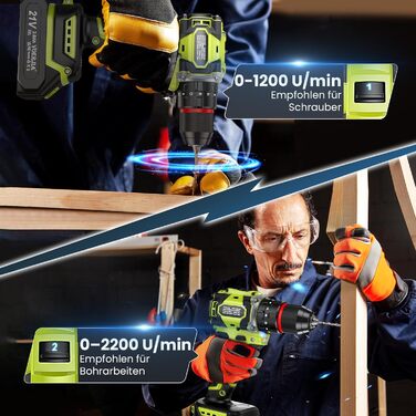 Акумуляторний дриль-шуруповерт 21V з набором аксесуарів (29 шт), безщітковий двигун, 2 акумулятори 2000 mAh, LED-ліхтар, 2 швидкості