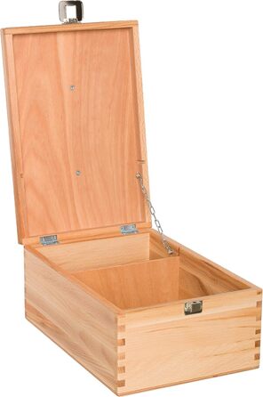 Redecker shoe polish box with a hinged lid made of beechwood