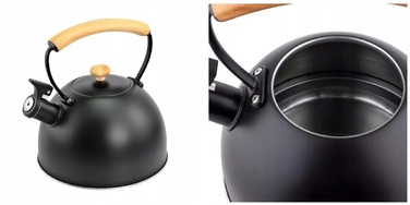 Класичний сталевий чайник Gerlach, 2,5 л, чорний