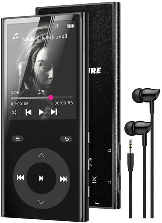 MP3 плеєр з Bluetooth 5.3 та динаміком, 90 ГБ пам'яті, 2.4