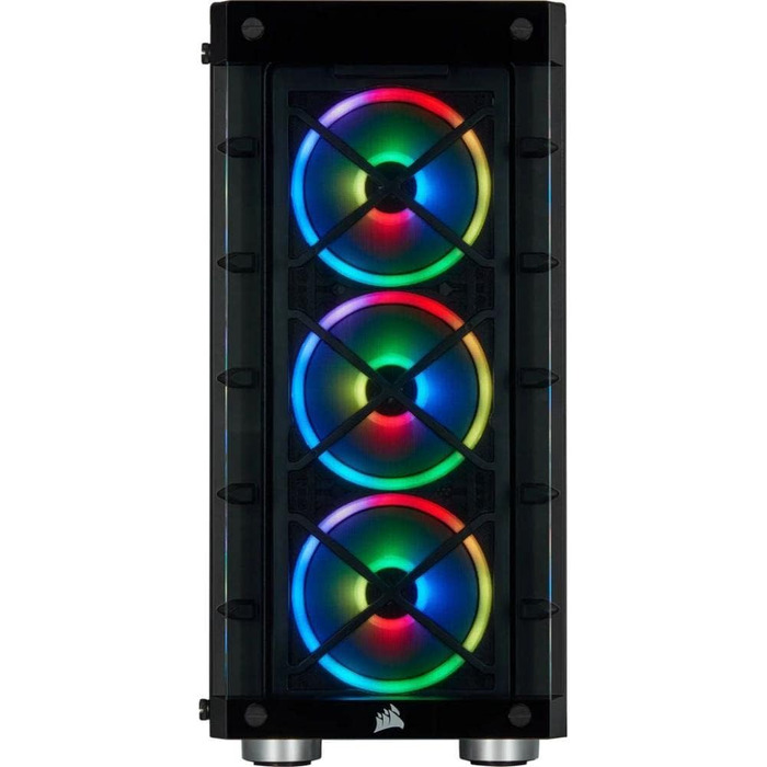 Корпус для ПК Corsair iCUE 465X RGB Mid-Tower ATX, загартоване скло, 3 вентилятори LL120 RGB, білий