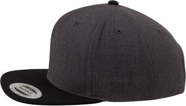 Кепка Flexfit Unisex Classic Snapback двоколірна, універсальний розмір (чорний/сірий)