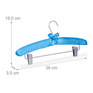 Relaxdays Satin Clothes Hanger with Clips