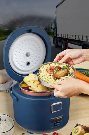 Автомобільна рисоварка 2 л, 200 Вт, 12В/24В, 8 програм приготування