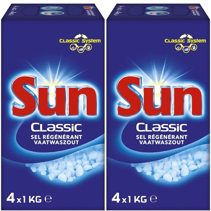 Регенеруюча сіль для посудомийних машин Sun, 4 кг, 2 шт (набір)