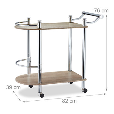 Relaxdays Serving Trolley with 2 Tiers