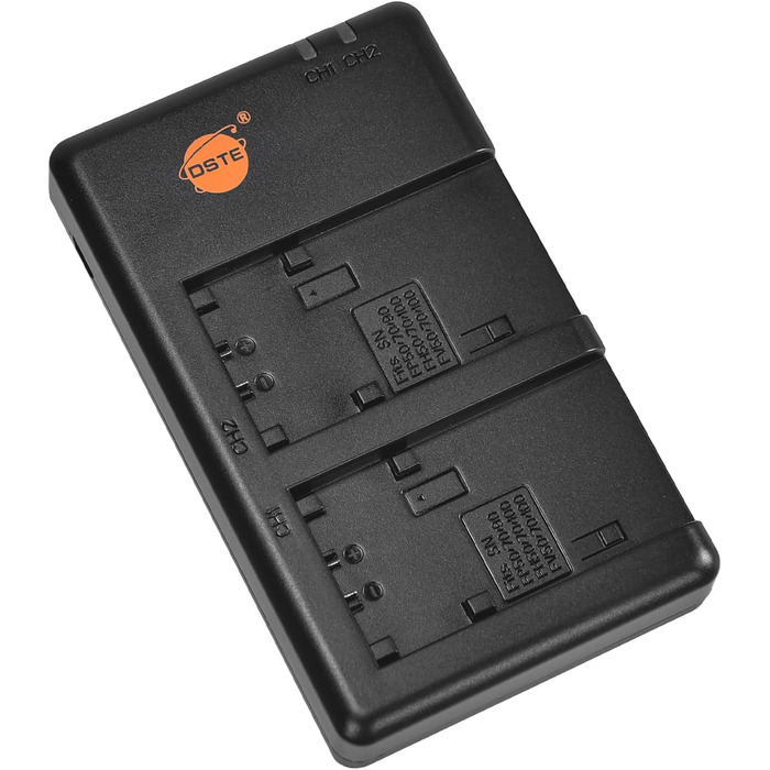 Швидкий зарядний пристрій USB з подвійним слотом для батарей сумісний з Sony NP-FP50, NP-FP90, NP-FH50, NP-FH100, NP-FV50, NP-FV70, NP-FV100