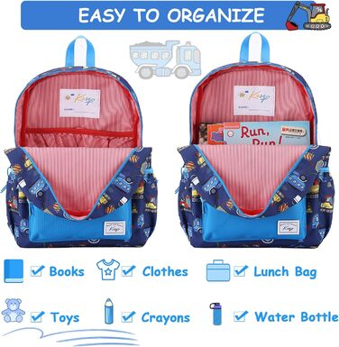 Дитячий рюкзак для школи Kinderrucksack (6-8 років) - водонепроникний, 13 літрів, 29x12x38 см (Automobil)