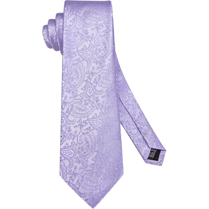 Набір крават-метелика для чоловіків Hi-Tie: краватка-метелик, нагрудна хустинка, застібка, запонки. Ідеально для весілля та офіційних заходів (фіалковий, візерунок пейслі)