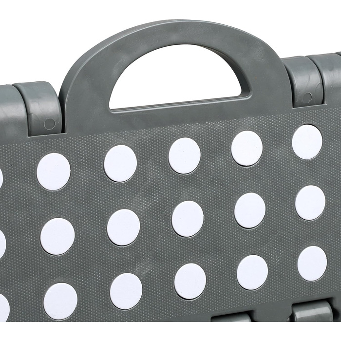 Складаний стілець Relaxdays: для кемпінгу, ванної кімнати, до 150 кг, пластик, сірий