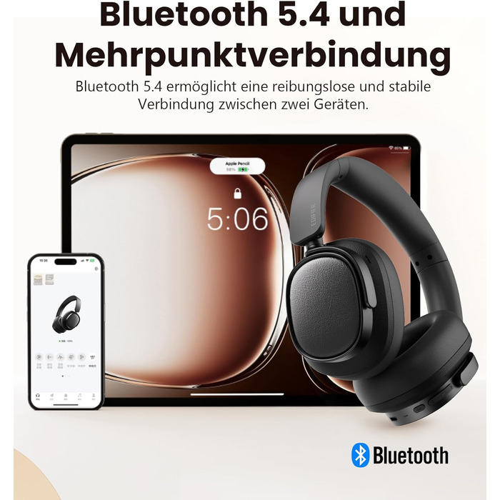 Навушники бездротові Edifier ES850NB з шумозаглушенням, Hi-Res Audio, Bluetooth 5.4, чорні