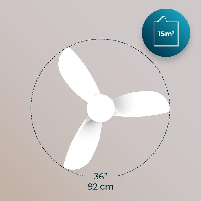 Стельовий вентилятор Cecotec EnergySilence Aero 3050 з LED підсвіткою, 36 дюймів, білий