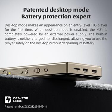 FiiO M21: Hi-Res аудіоплеєр на Android 13 (Snapdragon 680, 4x DAC CS43198, Bluetooth LDAC, чорний)