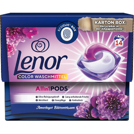 Капсули для прання Lenor All-in-1 Color Amethyst Blütentraum для кольорових речей, захист кольору, 104 прання