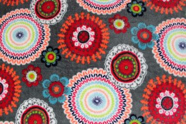 Німецька ковдра для собак, Мандала Червона, 65 x 95 см - м'яка, для маленьких та великих собак, пригодна для прання та сушіння | Мандала Червона 65 x 95 см