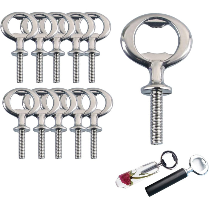 10 Pieces Bottle Opener Blanks DIY Stainless Steel Beer Opener Hardware Bottle Opener Blanks