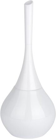 Набір для туалету WENKO Mod. Flakon: тримач щітки та щітка для унітазу, кераміка та пластик, Ø 17 см x 42,5 см, білий